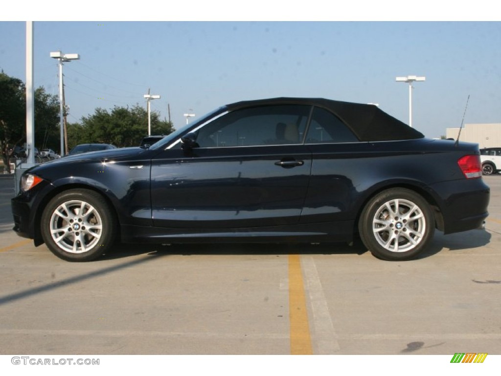 2008 1 Series 128i Convertible - Monaco Blue Metallic / Savanna Beige photo #4