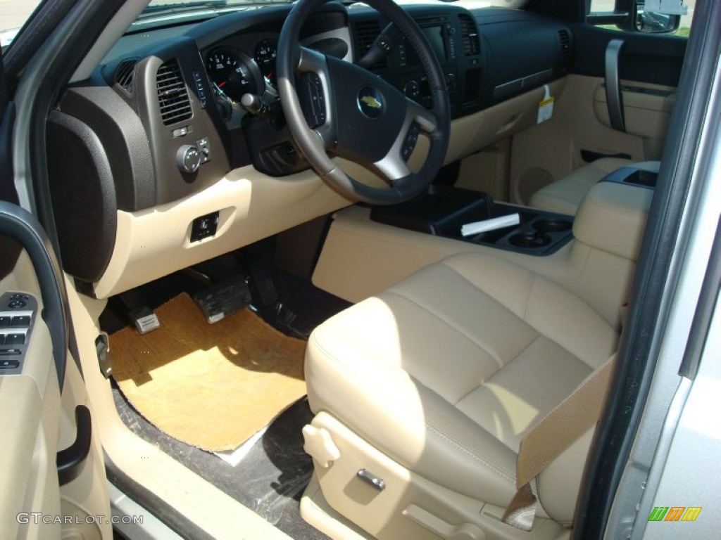 Light Cashmere/Ebony Interior 2010 Chevrolet Silverado 1500 LT Crew Cab 4x4 Photo #50881780
