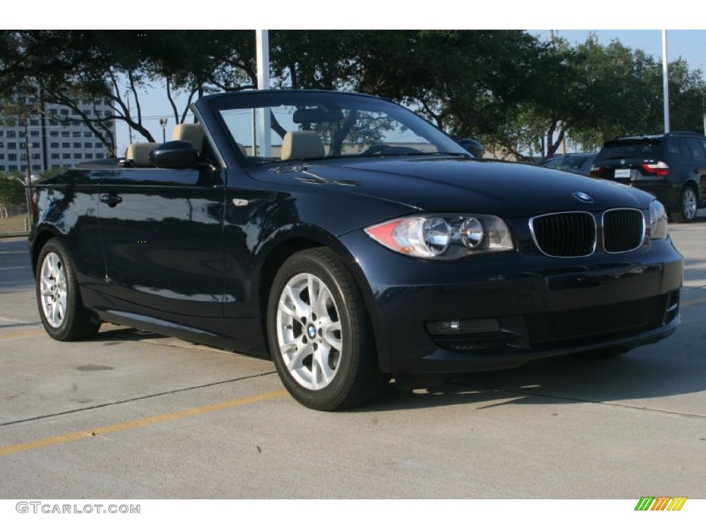 2008 1 Series 128i Convertible - Monaco Blue Metallic / Savanna Beige photo #10