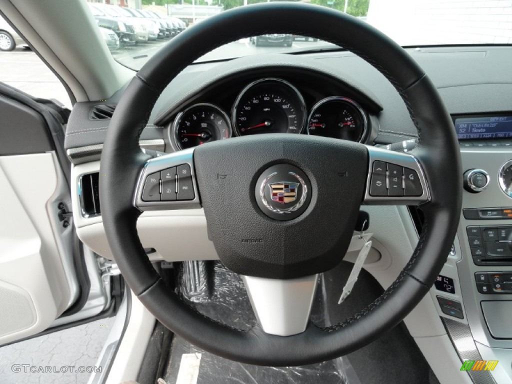 2011 Cadillac CTS 4 3.0 AWD Sedan Light Titanium Steering Wheel Photo #50885269