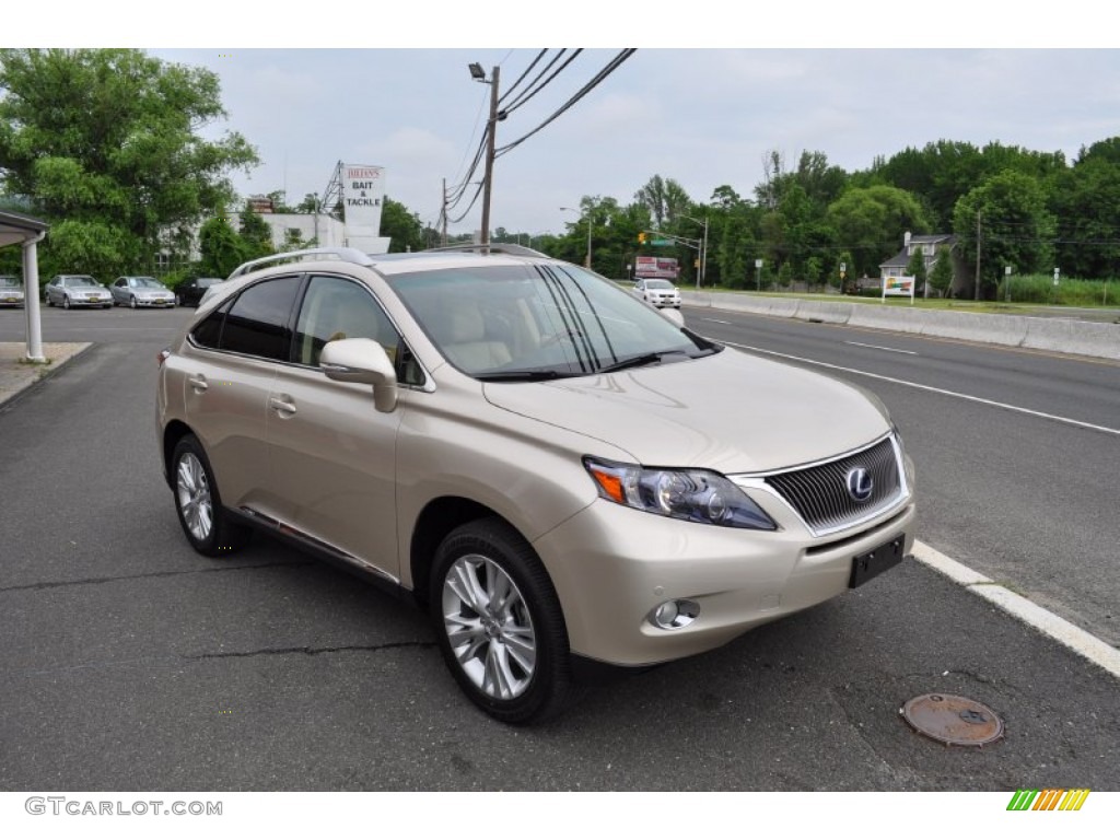 Satin Cashmere Metallic 2011 Lexus RX 450h AWD Hybrid Exterior Photo #50887027