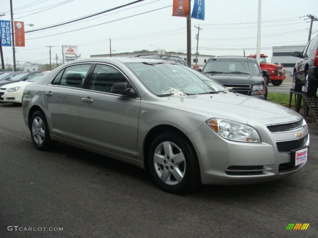 2008 Malibu LS Sedan - Silverstone Metallic / Titanium Gray photo #3