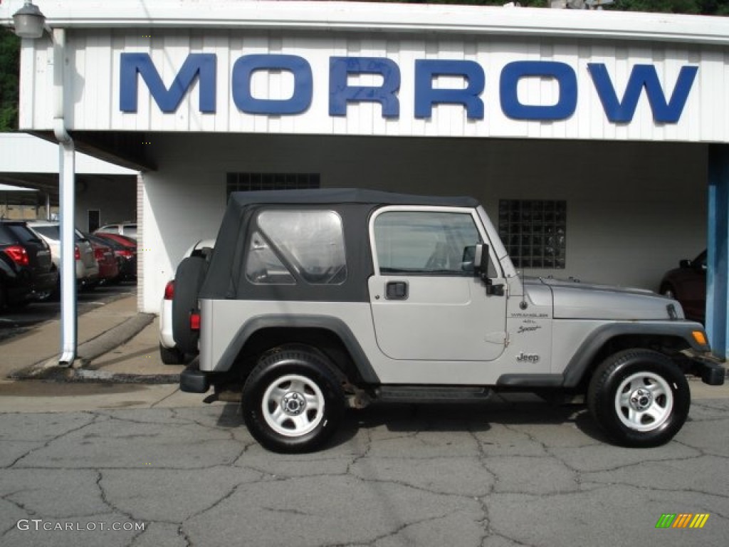 2000 Wrangler Sport 4x4 - Silverstone Metallic / Agate photo #1
