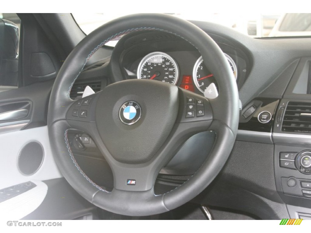 2010 BMW X6 M Standard X6 M Model Silverstone II Steering Wheel Photo #50890201