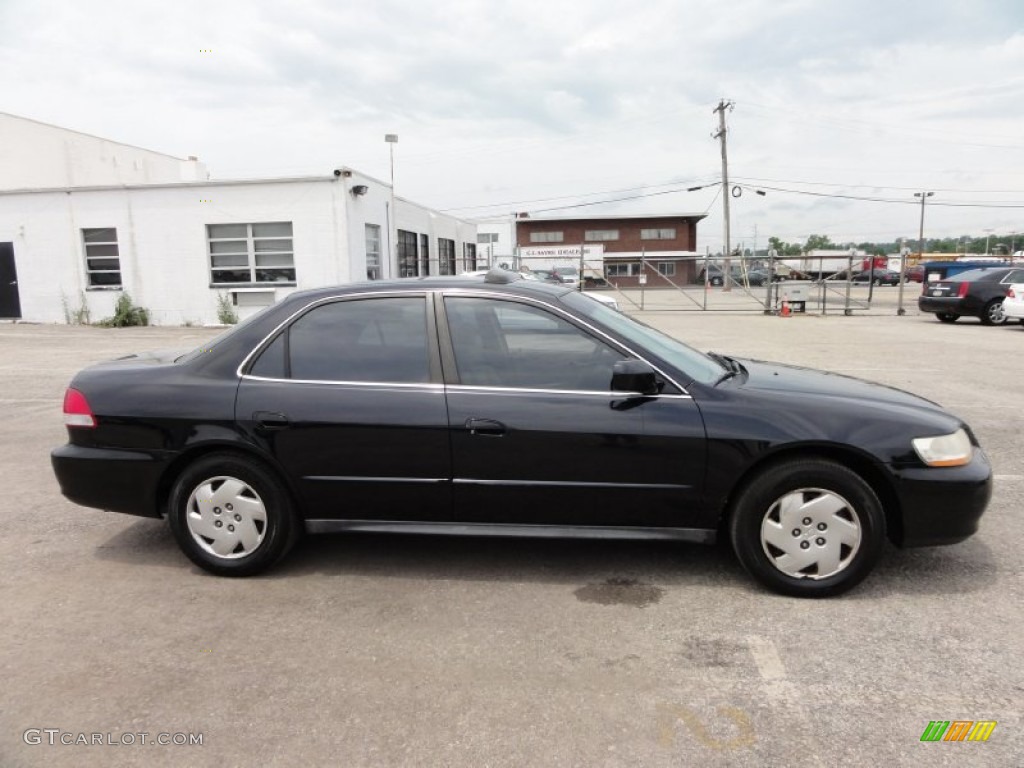 2002 Accord LX V6 Sedan - Nighthawk Black Pearl / Quartz Gray photo #7