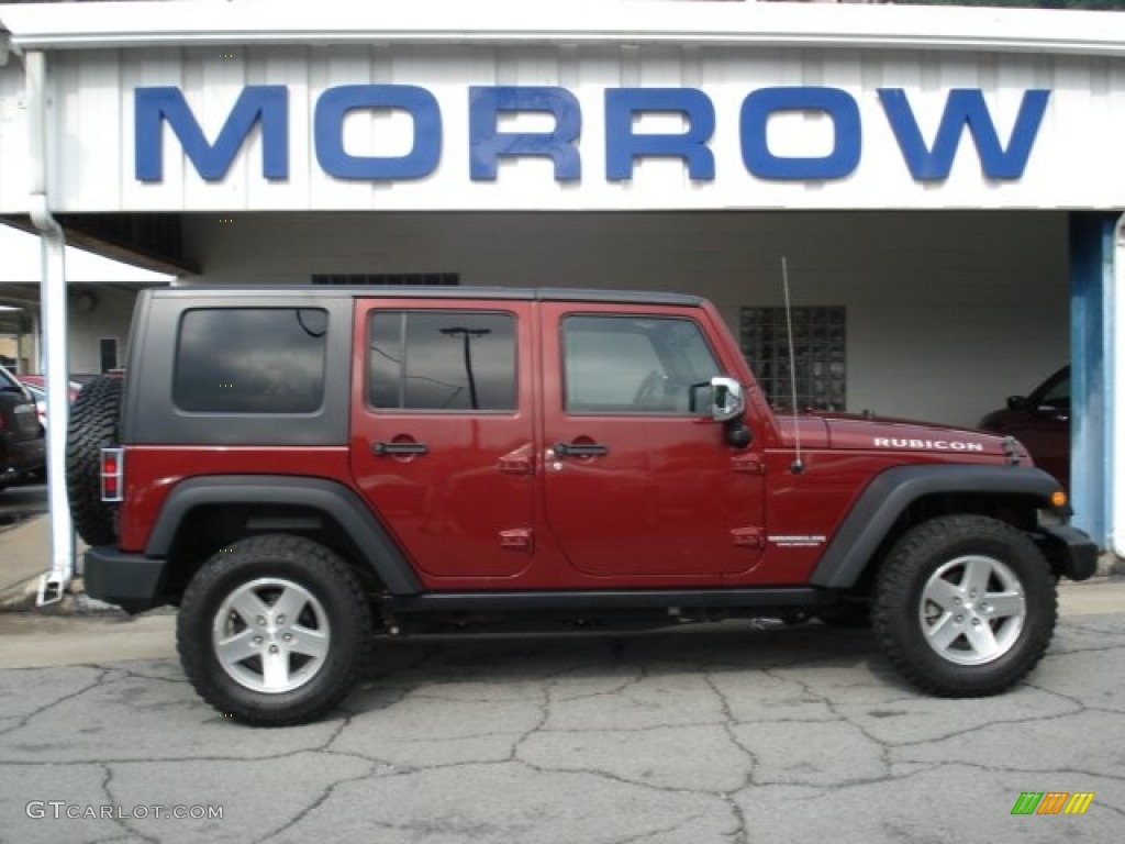 2008 Wrangler Unlimited Rubicon 4x4 - Red Rock Crystal Pearl / Dark Slate Gray/Med Slate Gray photo #1