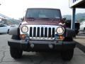 2008 Red Rock Crystal Pearl Jeep Wrangler Unlimited Rubicon 4x4  photo #3