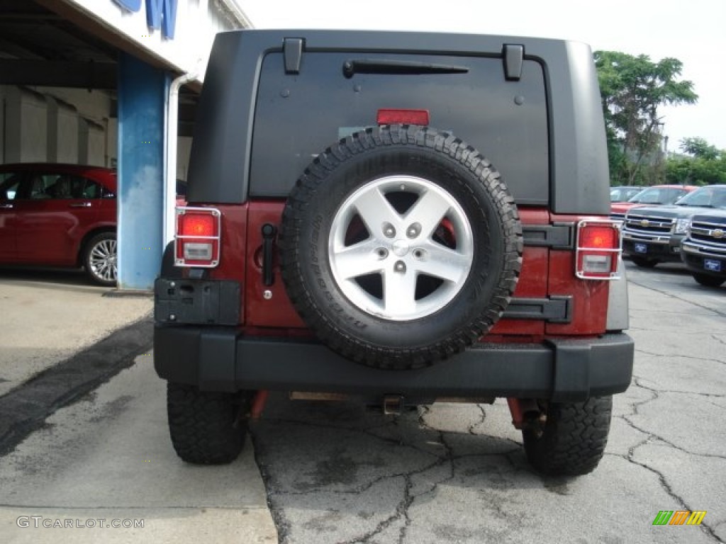 2008 Wrangler Unlimited Rubicon 4x4 - Red Rock Crystal Pearl / Dark Slate Gray/Med Slate Gray photo #7