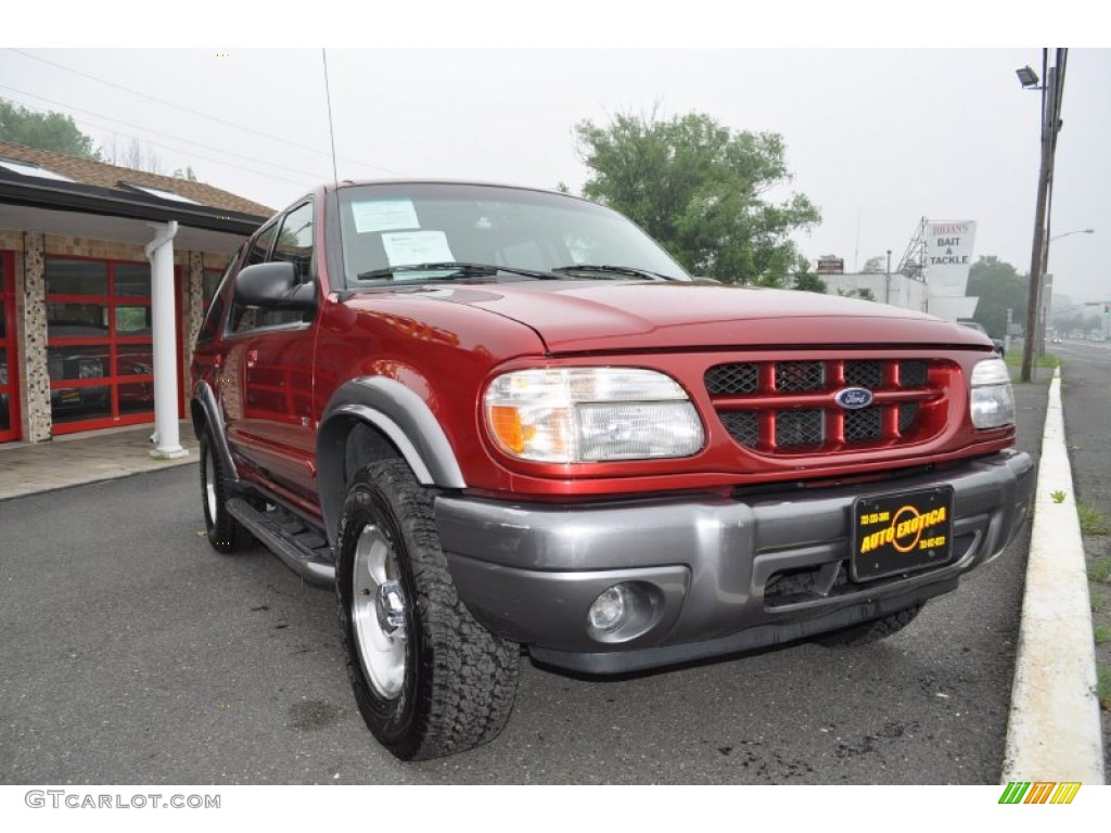 2000 Explorer XLT 4x4 - Toreador Red Metallic / Medium Prairie Tan photo #4
