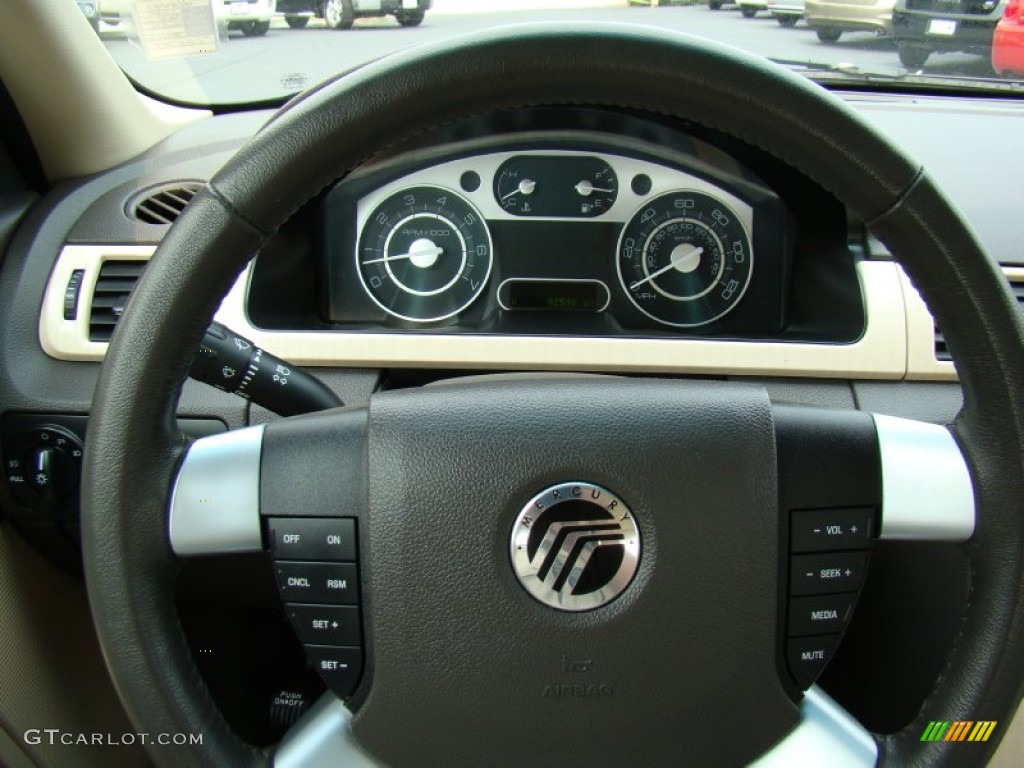 2009 Mercury Sable Sedan Camel Steering Wheel Photo #50892067