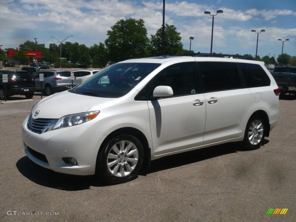 2011 Sienna Limited AWD - Super White / Bisque photo #2