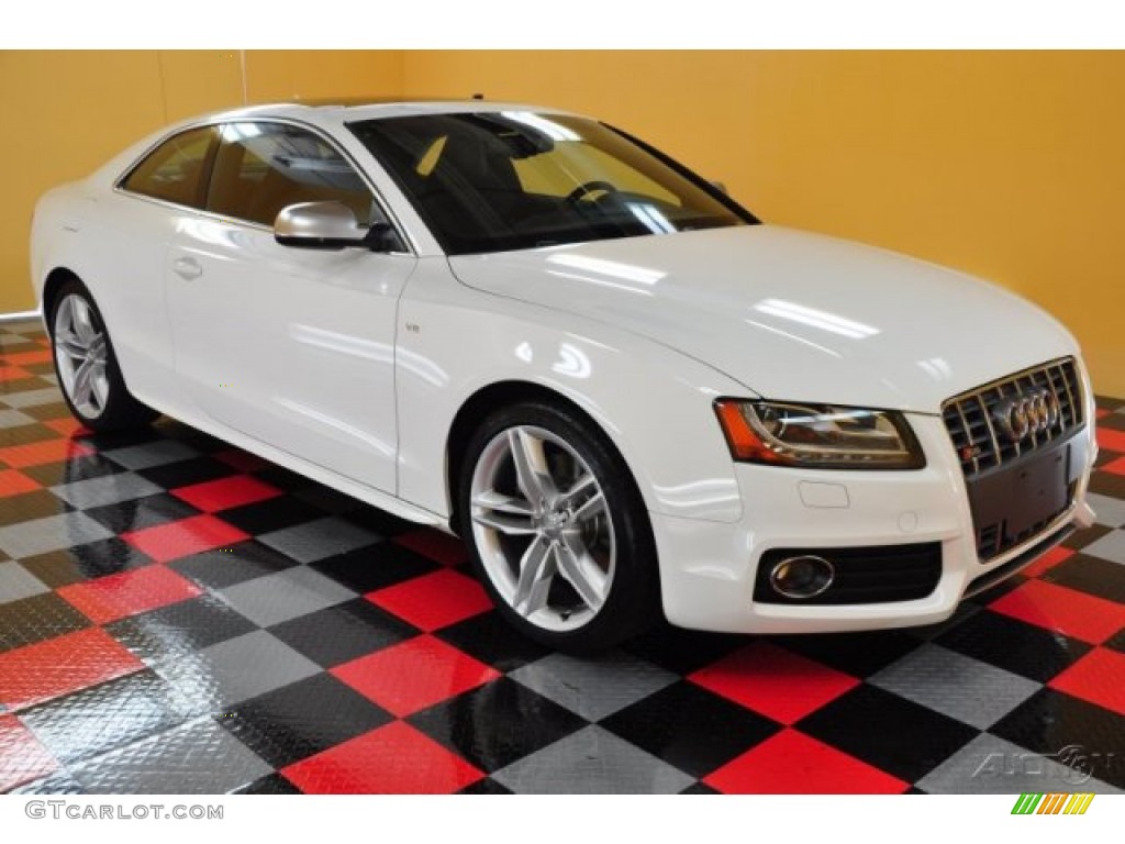 2010 S5 4.2 FSI quattro Coupe - Ibis White / Black Silk Nappa Leather photo #1