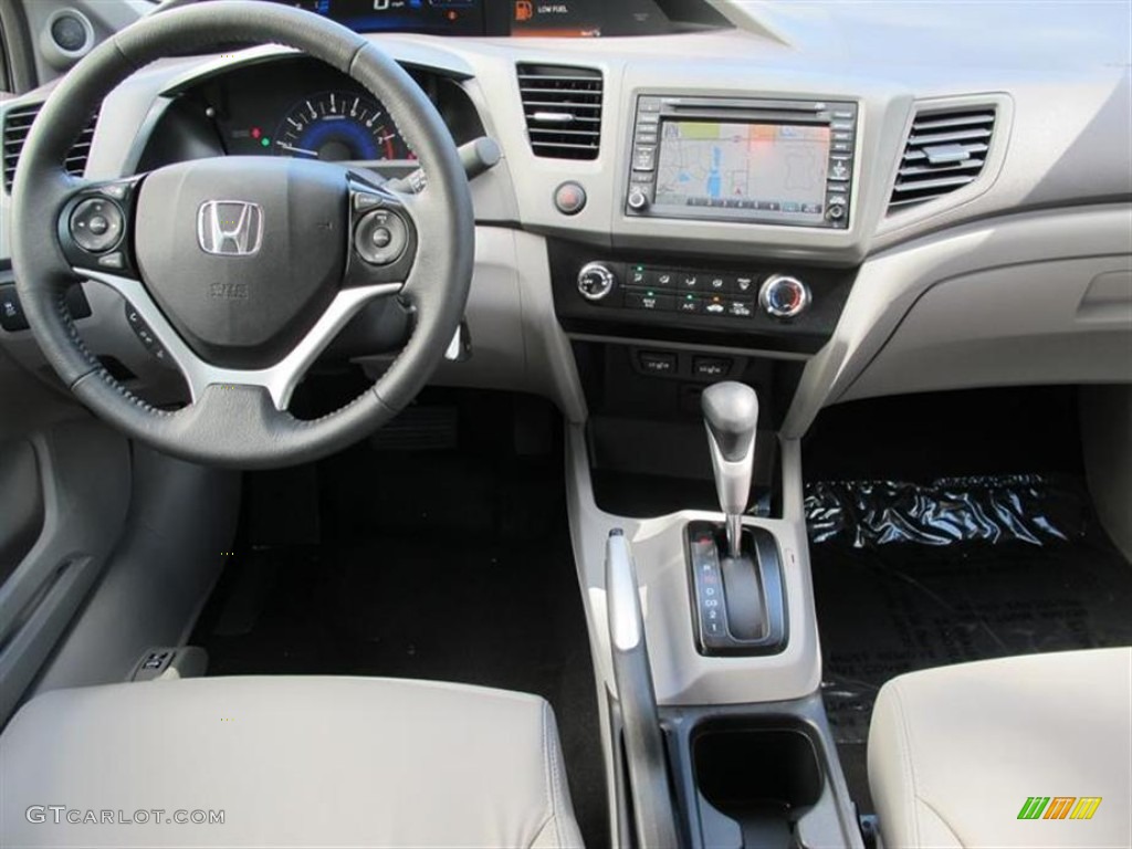 2012 Honda Civic EX-L Sedan Gray Dashboard Photo #50896414