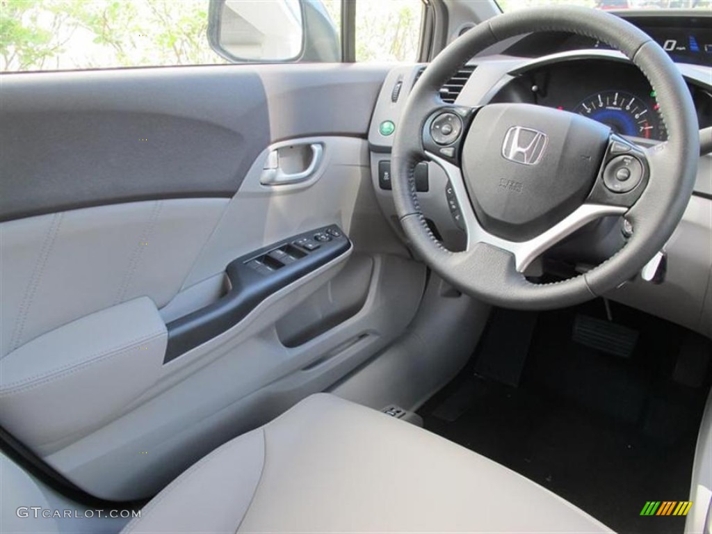 2012 Honda Civic EX-L Sedan Gray Steering Wheel Photo #50896429