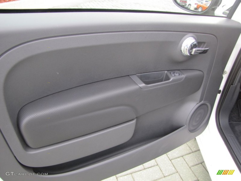 2012 Fiat 500 Sport Prima Edizione Sport Tessuto Nero/Nero (Black/Black) Door Panel Photo #50897254