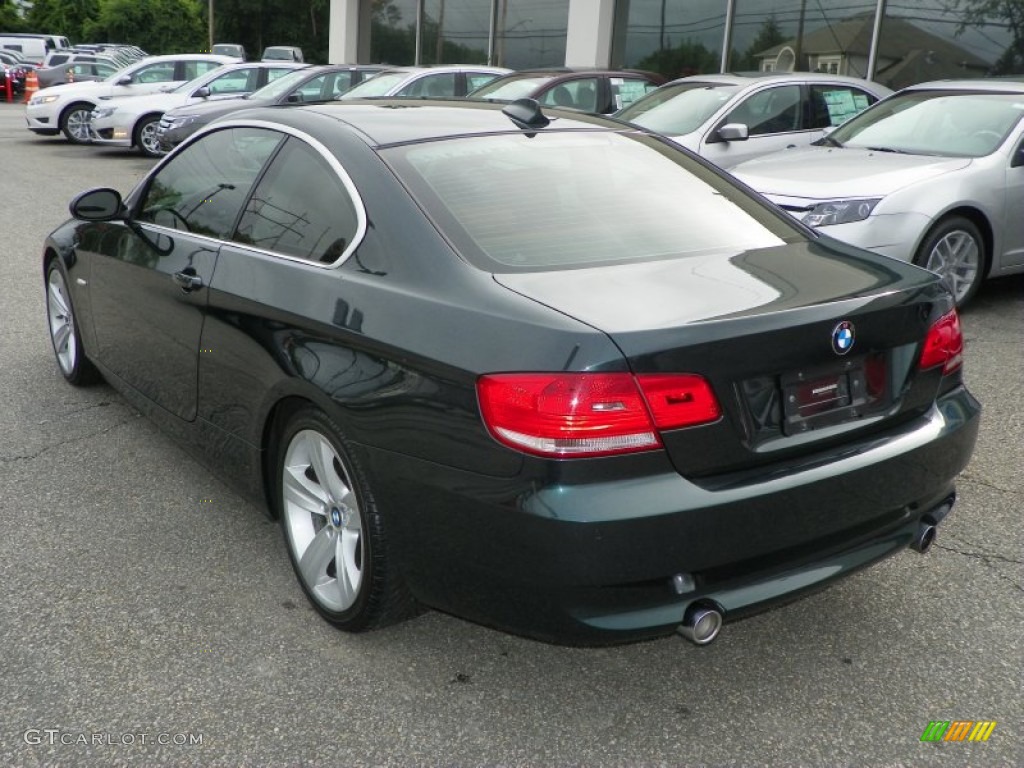 2007 3 Series 335i Coupe - Deep Green Metallic / Saddle Brown/Black photo #4