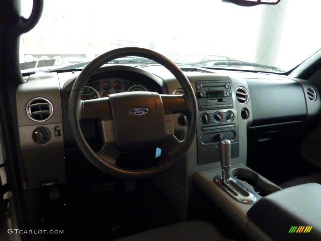 2005 Ford F150 FX4 SuperCab 4x4 Medium Flint Grey Dashboard Photo #50902390