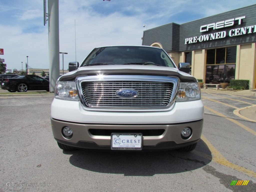 2006 F150 Lariat SuperCrew - Oxford White / Tan photo #2