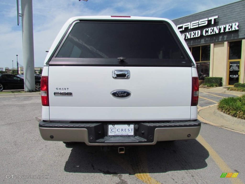 2006 F150 Lariat SuperCrew - Oxford White / Tan photo #6