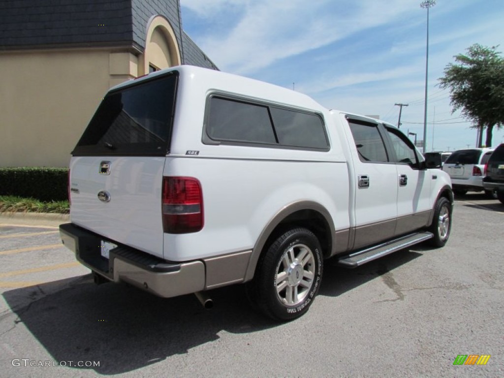 2006 F150 Lariat SuperCrew - Oxford White / Tan photo #7