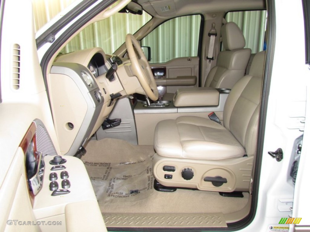 2006 F150 Lariat SuperCrew - Oxford White / Tan photo #9