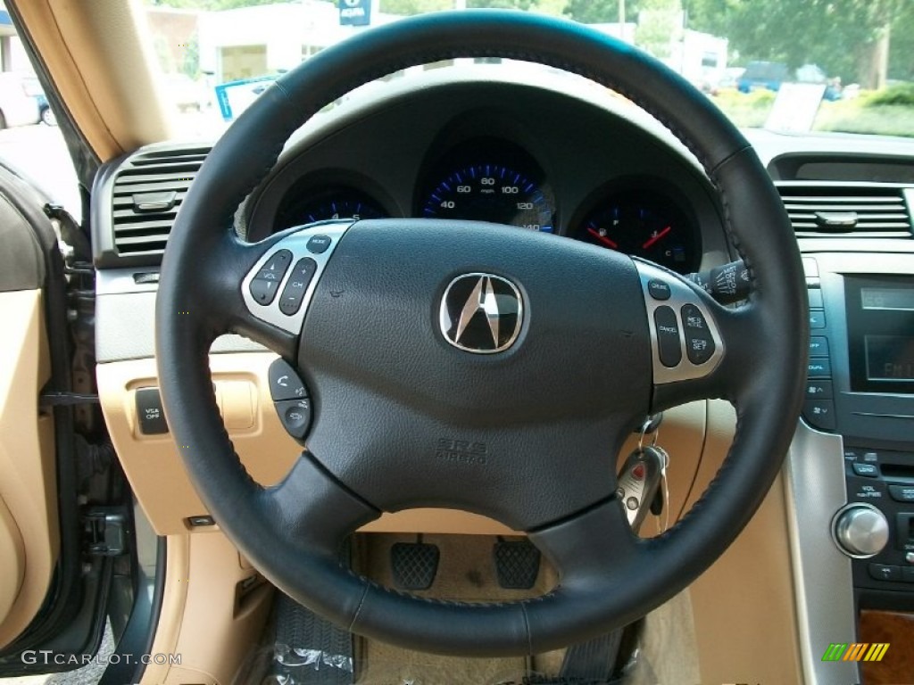 2004 Acura TL 3.2 Camel Steering Wheel Photo #50903857