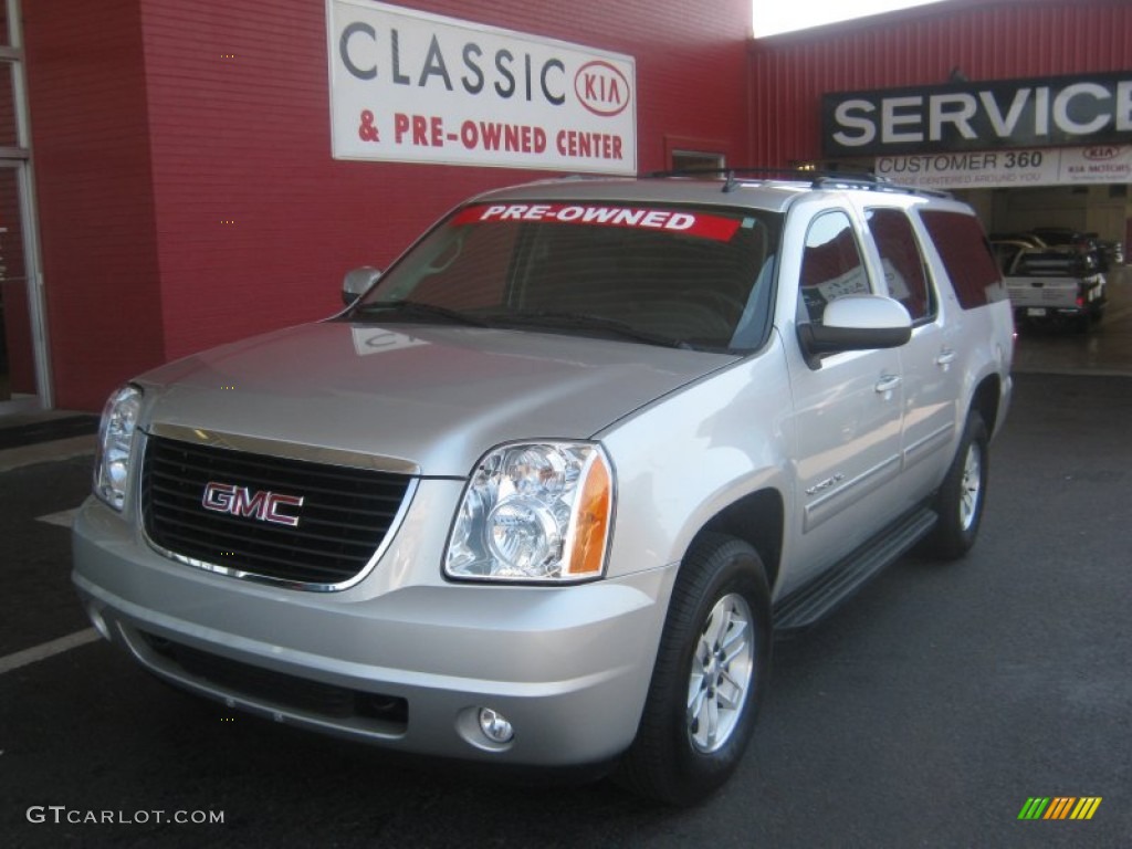 2010 Yukon XL SLT 4x4 - Pure Silver Metallic / Ebony photo #1