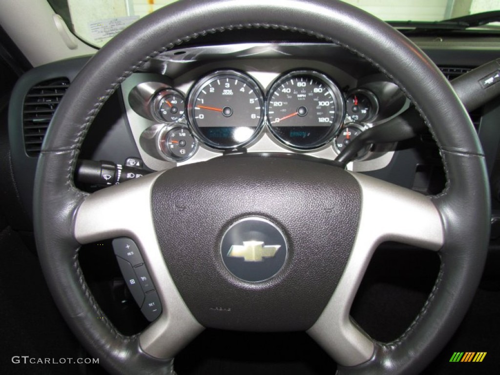2009 Chevrolet Silverado 1500 LT Crew Cab Ebony Steering Wheel Photo #50906305