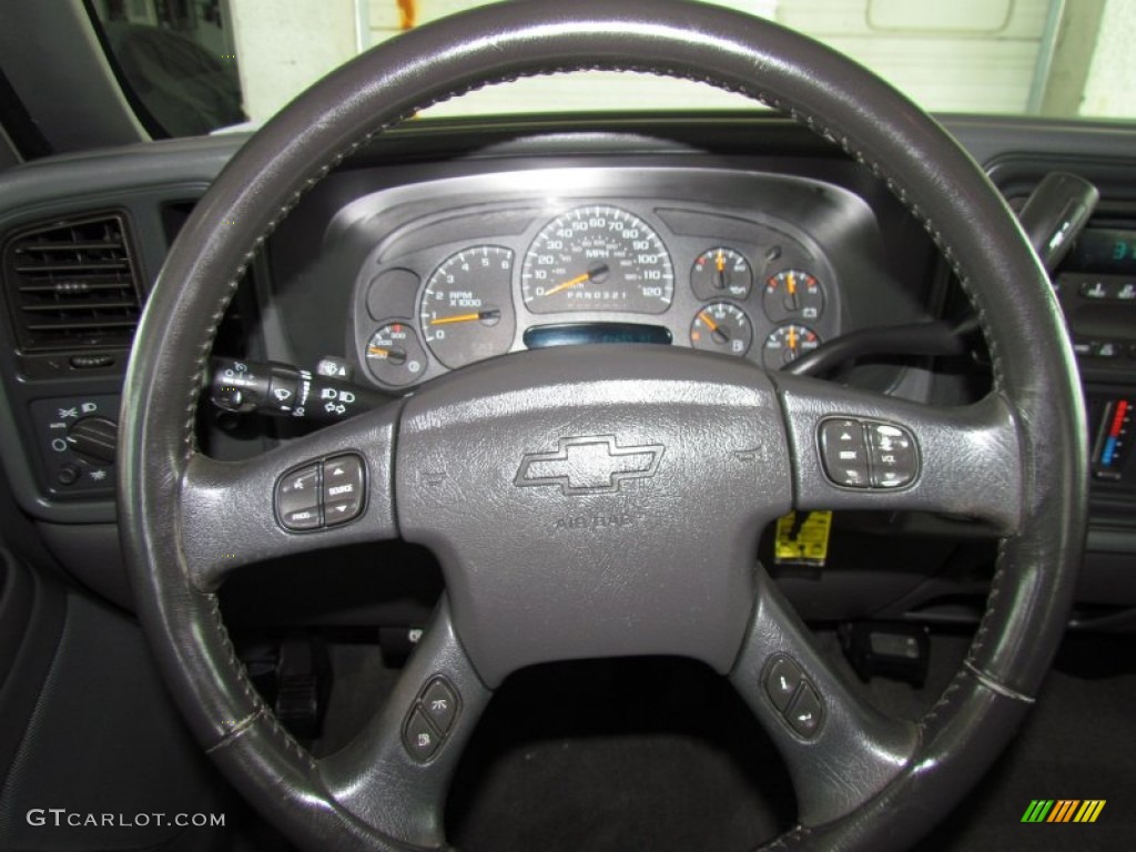 2006 Chevrolet Silverado 2500HD LT Crew Cab Dark Charcoal Steering Wheel Photo #50906593