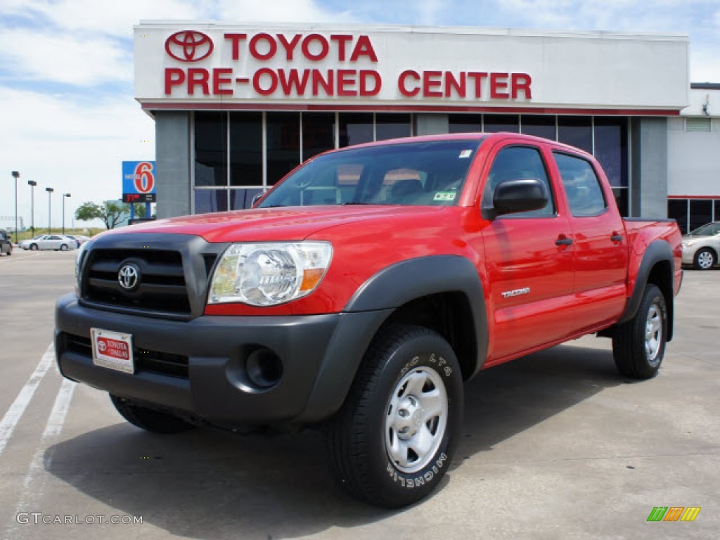 2007 Tacoma V6 PreRunner Double Cab - Radiant Red / Graphite Gray photo #1