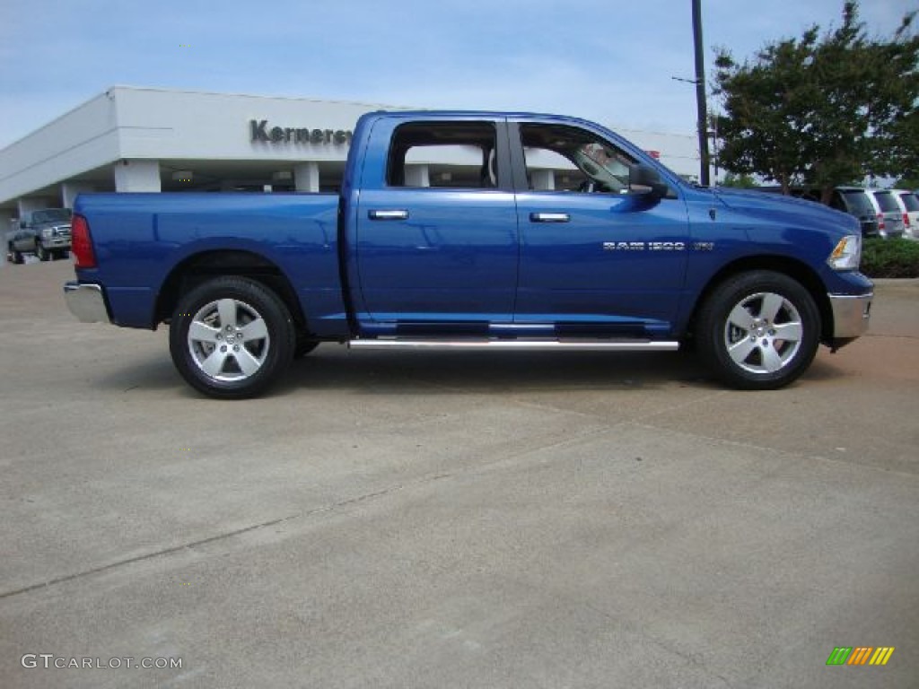 2011 Ram 1500 Big Horn Crew Cab 4x4 - Deep Water Blue Pearl / Dark Slate Gray/Medium Graystone photo #2