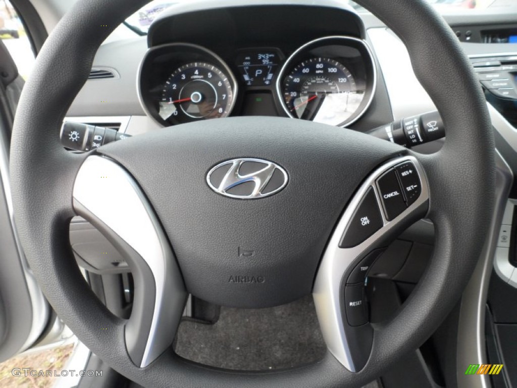 2012 Hyundai Elantra GLS Gray Steering Wheel Photo #50910175