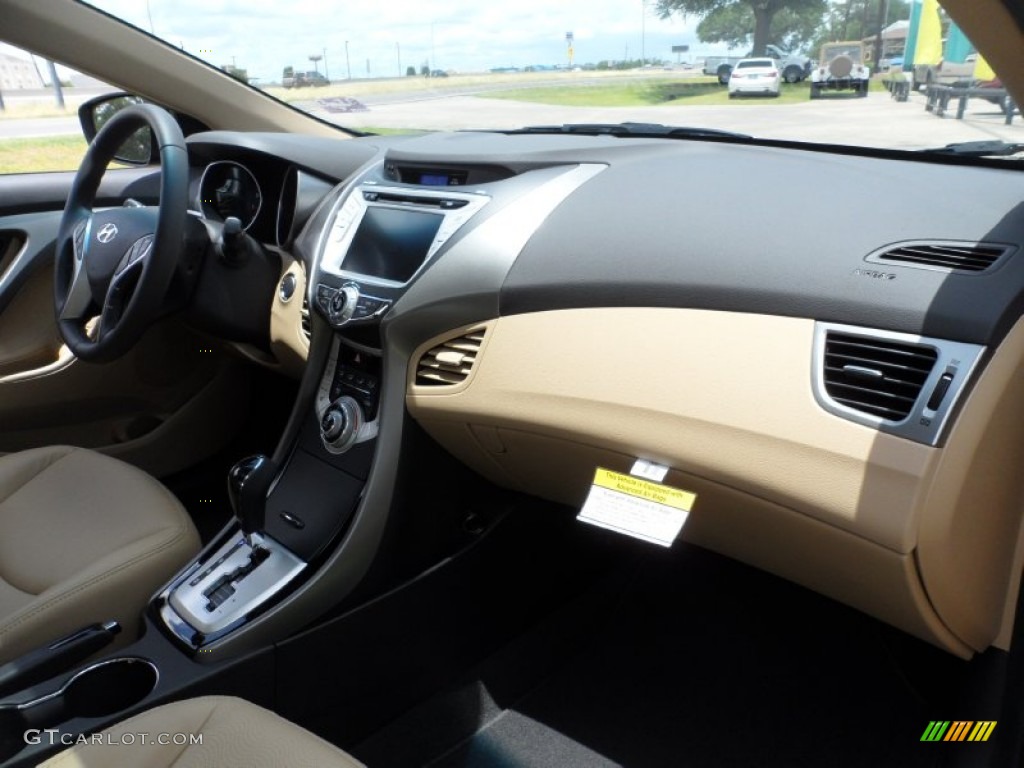 2012 Hyundai Elantra Limited Beige Dashboard Photo #50910373