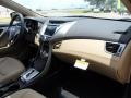 Beige 2012 Hyundai Elantra Limited Dashboard