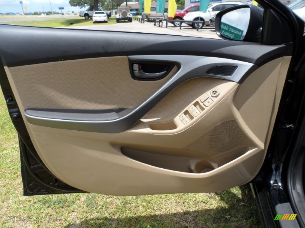 2012 Hyundai Elantra Limited Beige Door Panel Photo #50910397