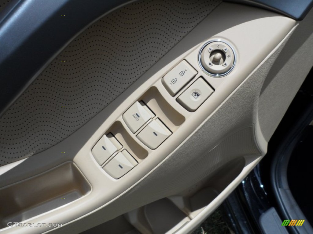 2012 Elantra Limited - Midnight Black / Beige photo #23