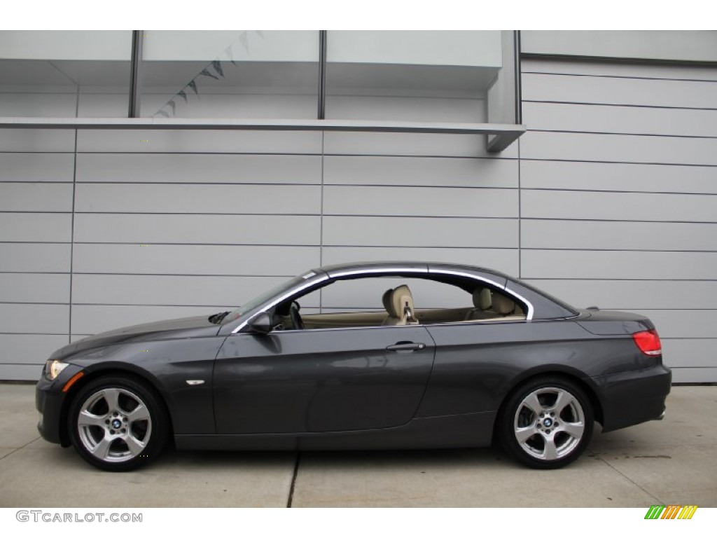 2008 3 Series 328i Convertible - Sparkling Graphite Metallic / Cream Beige photo #4