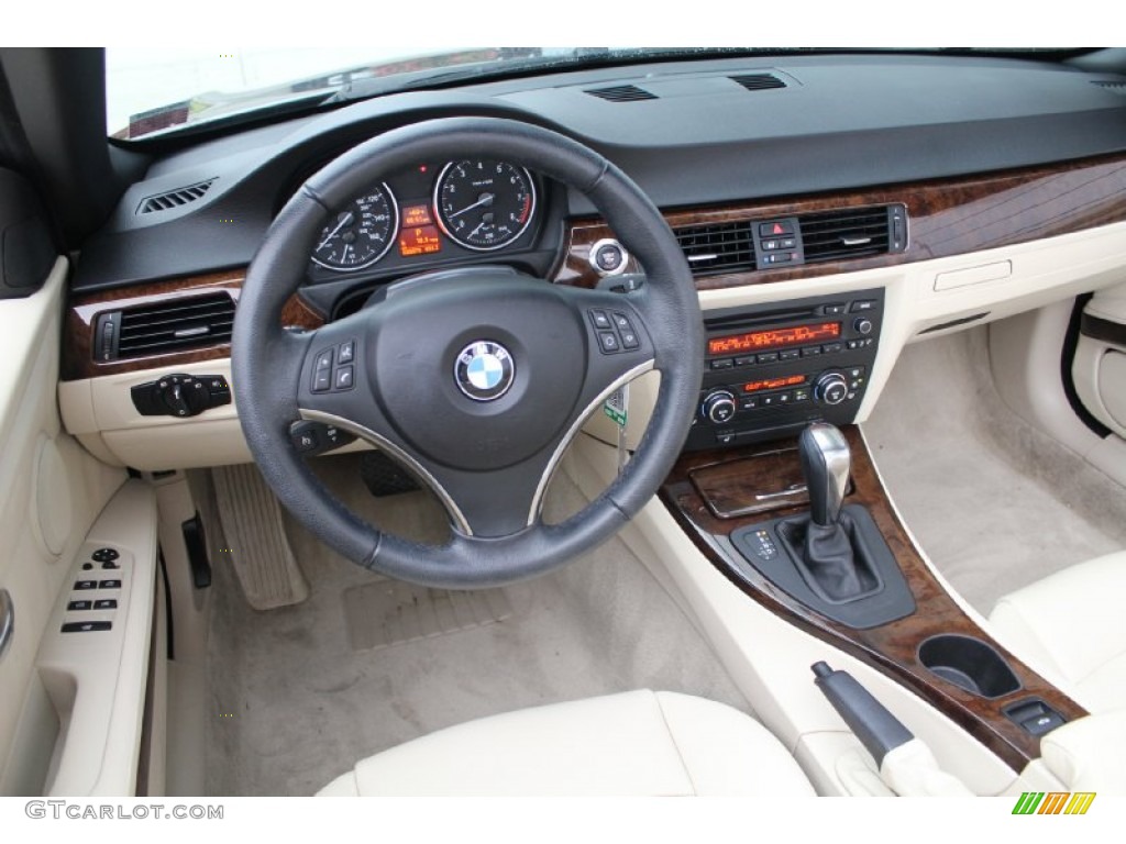 2008 BMW 3 Series 328i Convertible Cream Beige Dashboard Photo #50913741