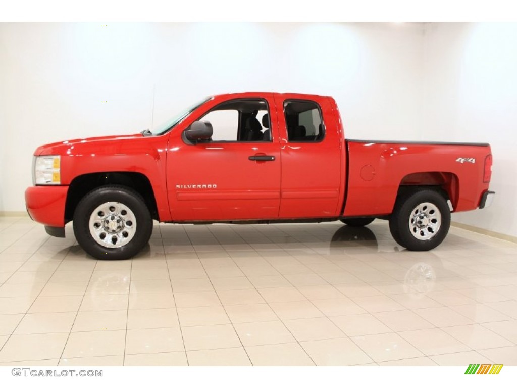 Victory Red 2010 Chevrolet Silverado 1500 LT Extended Cab 4x4 Exterior Photo #50913819