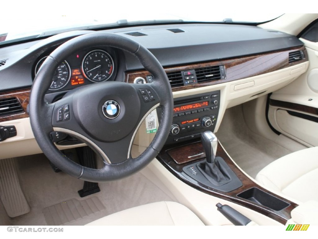 2008 BMW 3 Series 328xi Coupe Cream Beige Dashboard Photo #50914716