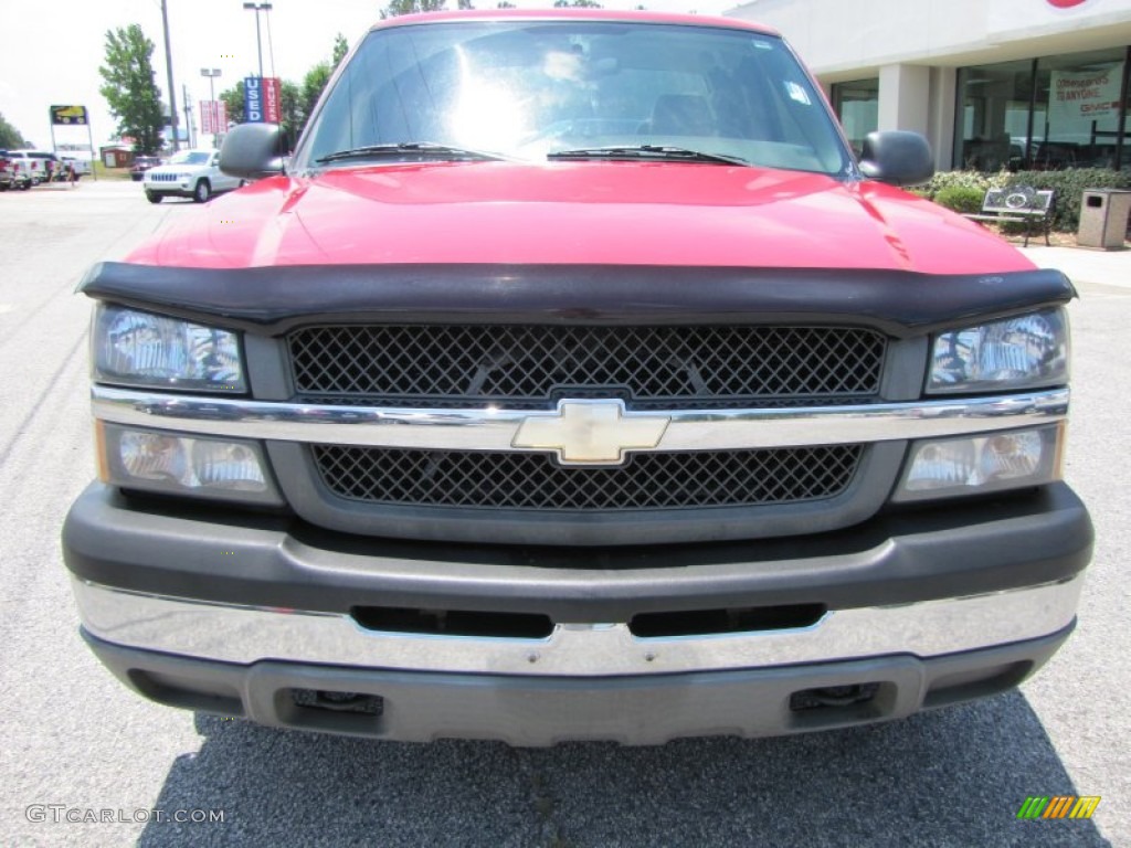 2004 Silverado 1500 LS Extended Cab - Victory Red / Dark Charcoal photo #2