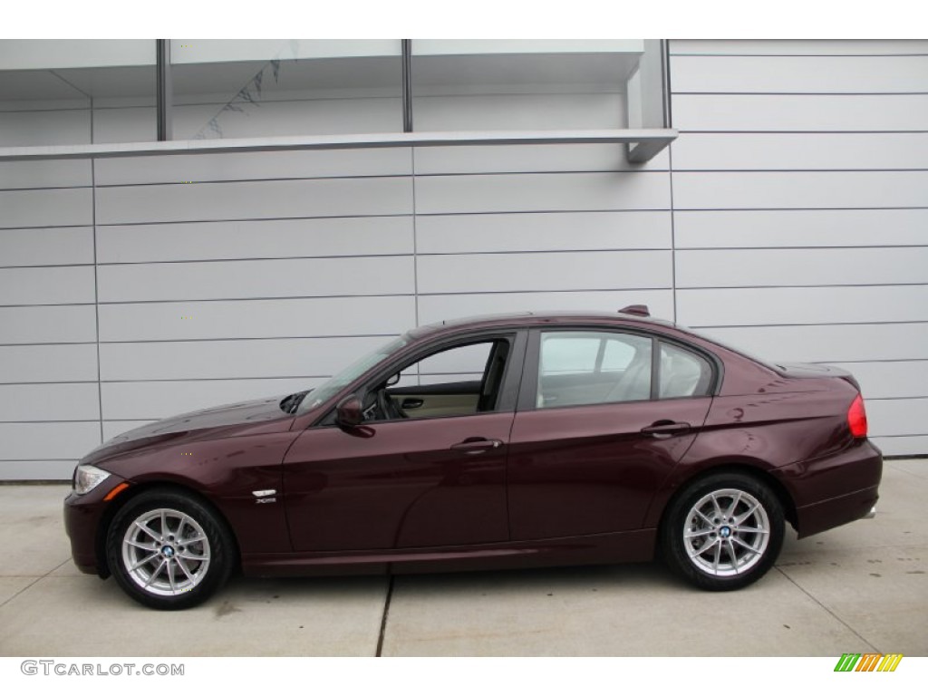 2010 3 Series 328i xDrive Sedan - Barbera Red Metallic / Oyster/Black Dakota Leather photo #3