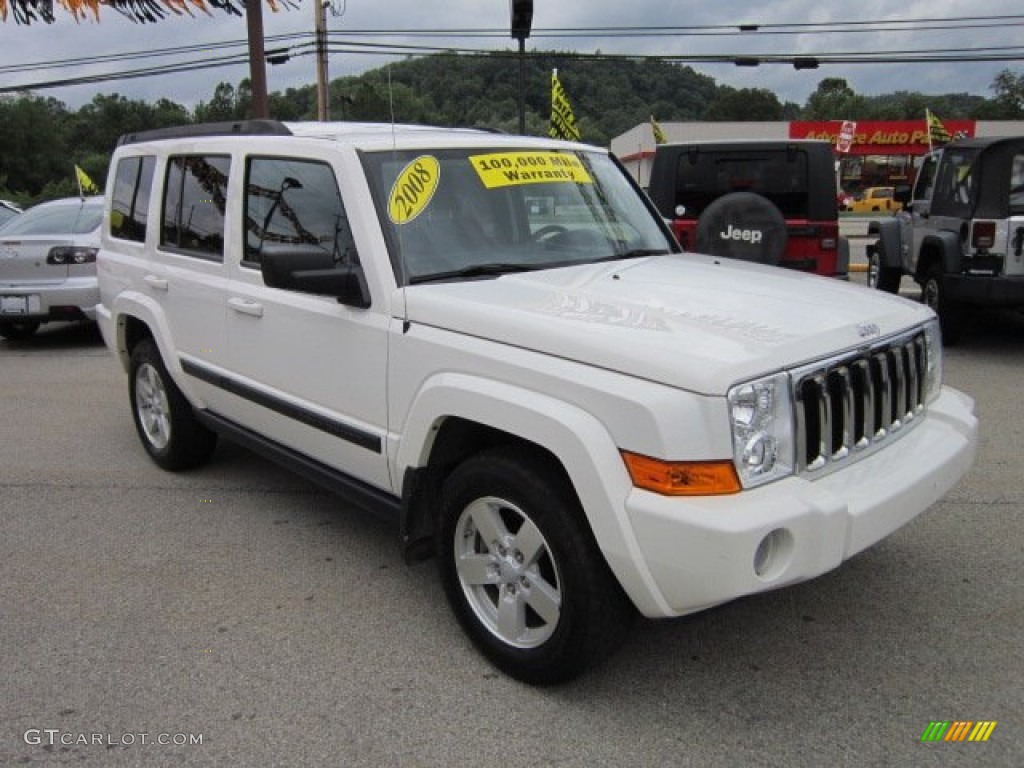 2008 Commander Sport 4x4 - Stone White / Dark Slate Gray photo #7