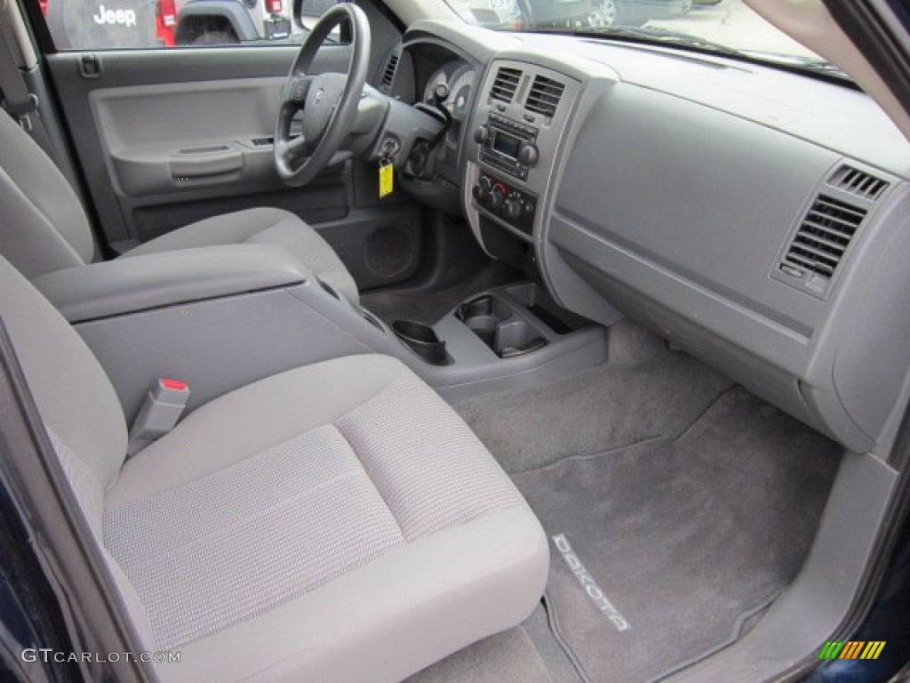 Medium Slate Gray Interior 2007 Dodge Dakota SLT Quad Cab 4x4 Photo #50919168