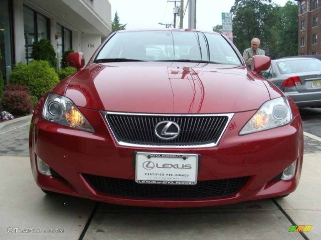 2008 IS 250 AWD - Matador Red Mica / Cashmere Beige photo #2