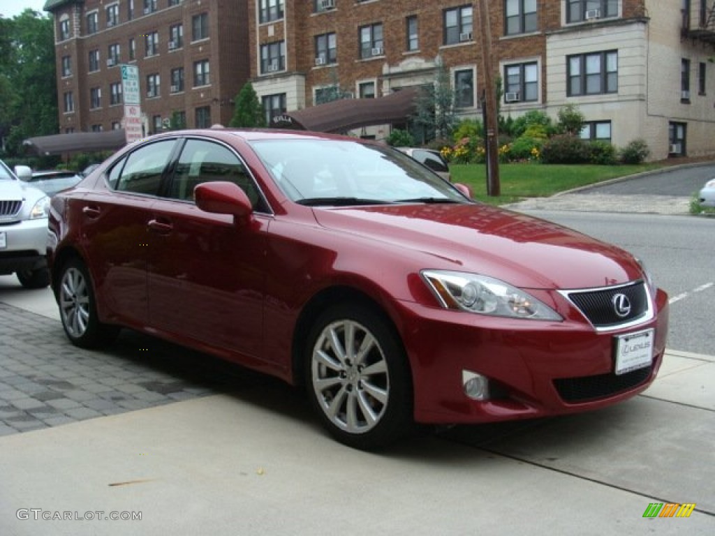 2008 IS 250 AWD - Matador Red Mica / Cashmere Beige photo #3