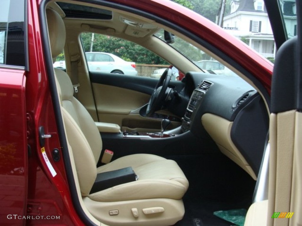 2008 IS 250 AWD - Matador Red Mica / Cashmere Beige photo #8