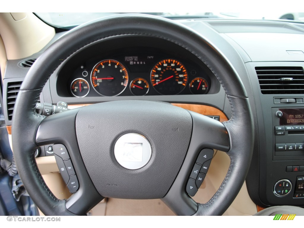 2007 Saturn Outlook XR AWD Tan Steering Wheel Photo #50920320