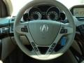 2011 Acura MDX Taupe Interior Steering Wheel Photo