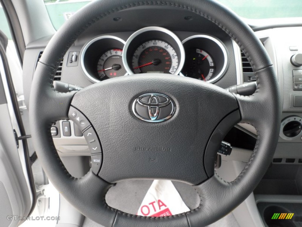 2011 Toyota Tacoma V6 TRD Sport PreRunner Double Cab Graphite Gray Steering Wheel Photo #50923437